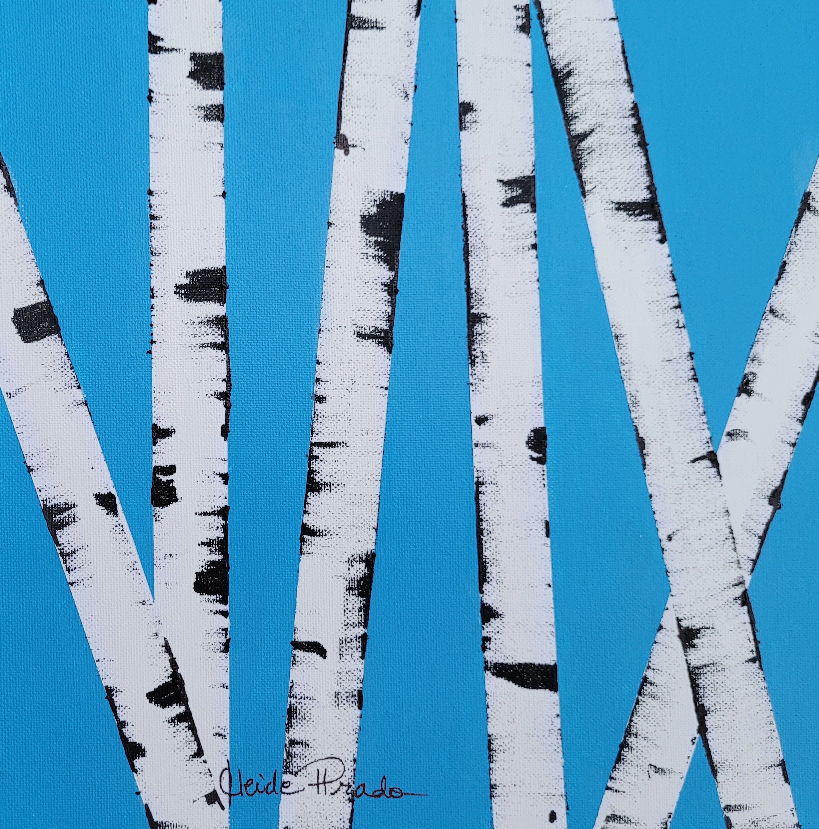 Birch Trees in a Summer Day painting