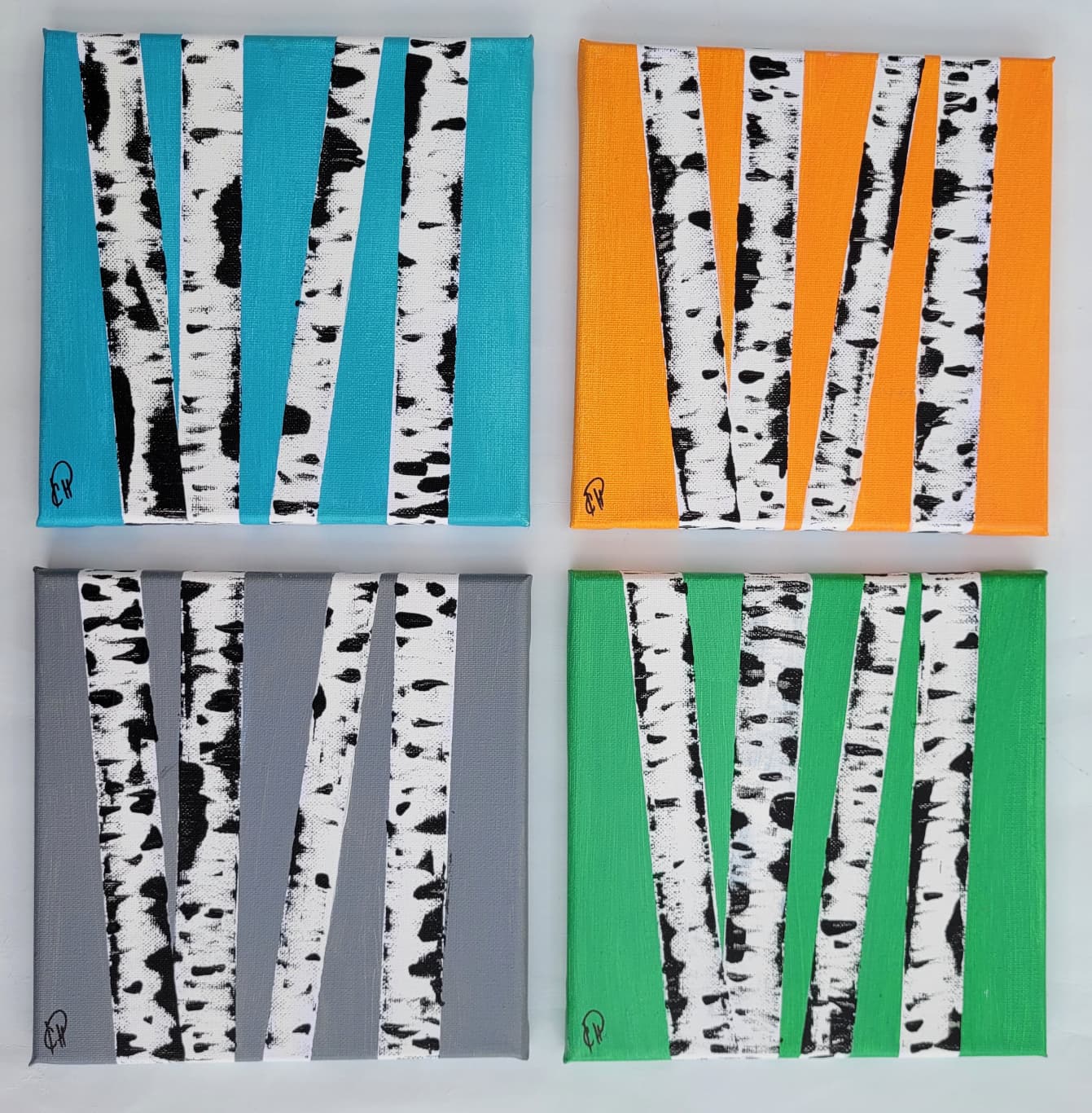 Birch Tree Series painting