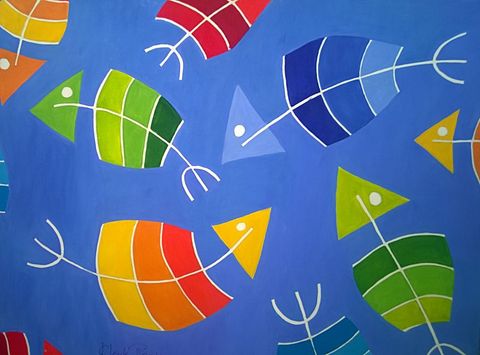 Tropical Fishes1 painting
