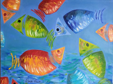 Tropical Fishes painting