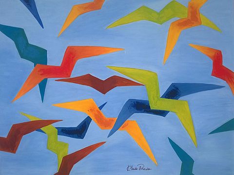 Tropical Birds painting