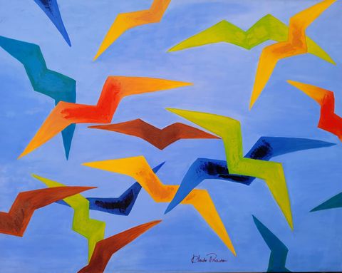 Tropical Birds painting