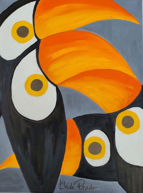 Toucans painting